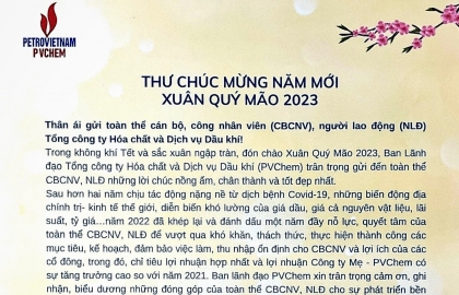 Thư chức mừng năm mới Quý Mão 2023